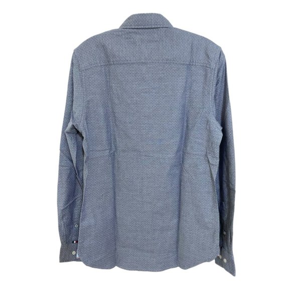 NWT M L XL Mens Tommy Hilfiger Regular Fit Micro Print Shirt 78J9427 460 - Picture 3 of 7
